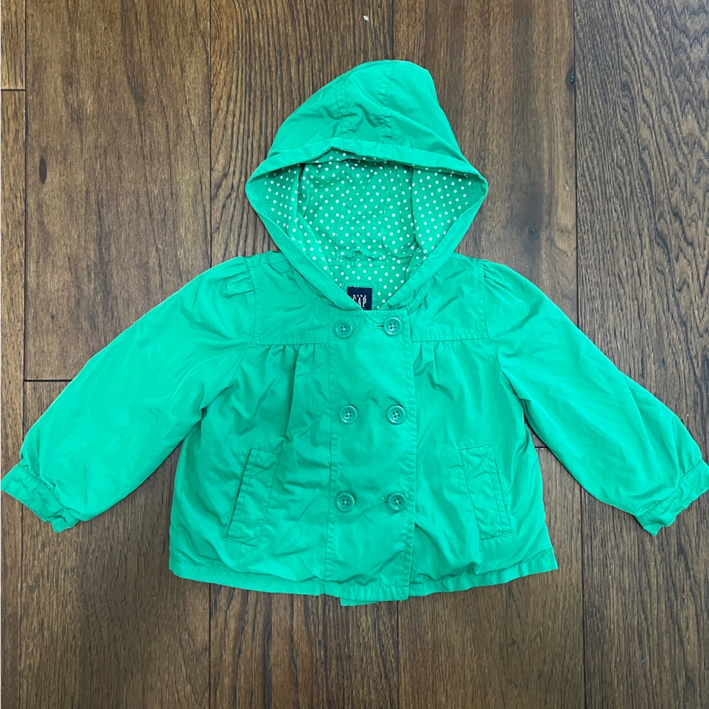 Baby Gap Green Polka Dot Coat